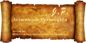 Jelenovics Priszcilla névjegykártya